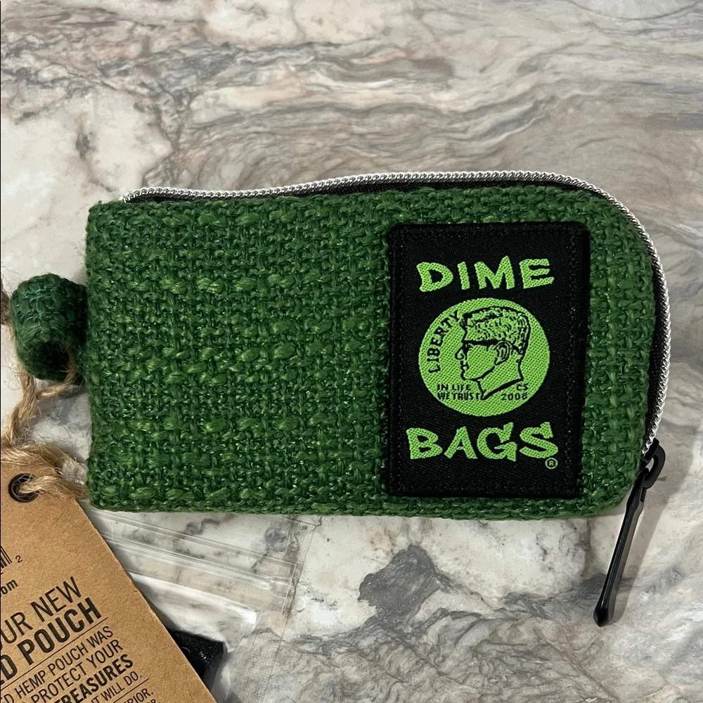 Dime Bags padded Green Pouch